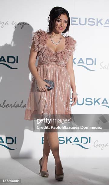 Actress Giselle Calderon attends Basque Country Tourism Campaign Presentation at Cibeles Palace on January 17, 2012 in Madrid, Spain.