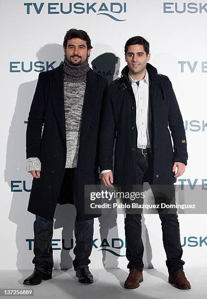 Antonio Velazquez and Miguel Diosdado attends Basque Country Tourism Campaign Presentation at Cibeles Palace on January 17, 2012 in Madrid, Spain.