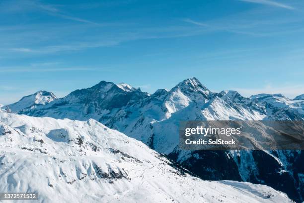 the beauty of nature - la plagne stock pictures, royalty-free photos & images