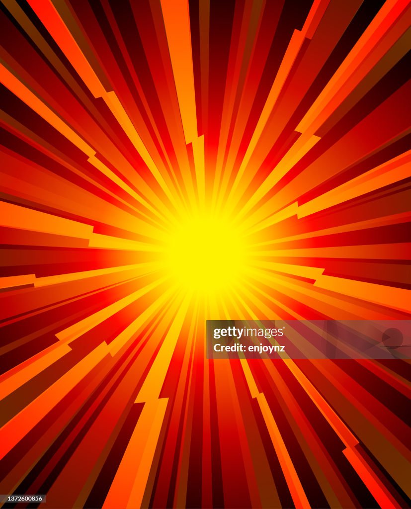 Bright red and yellow comic star burst background