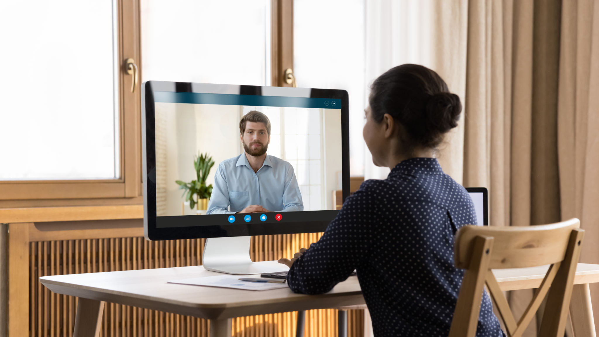 virtual interview setup