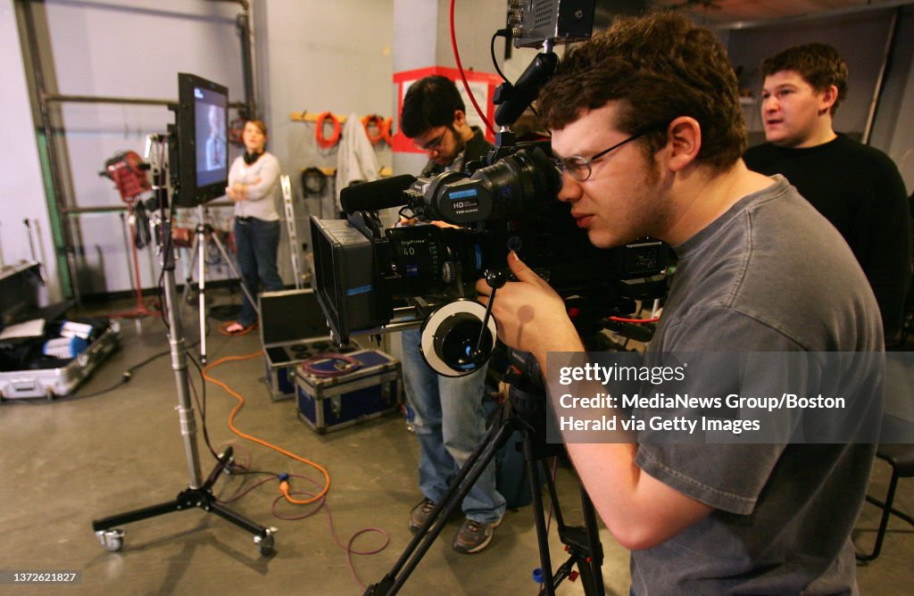 Kevin Runkle Boston University student David Runkle films during a film class ...