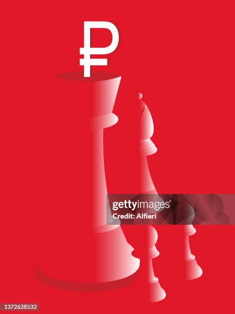 russian currency geopolitics - market volatility vector stock illustrations