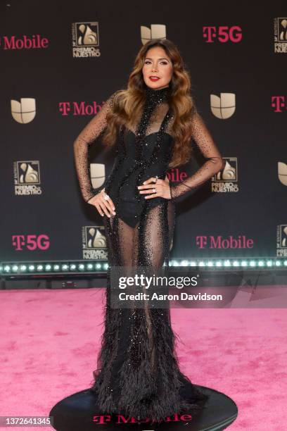 Patricia Manterola attends Univision's 34th Edition Of Premio Lo Nuestro a la Música Latina at FTX Arena on February 24, 2022 in Miami, Florida.