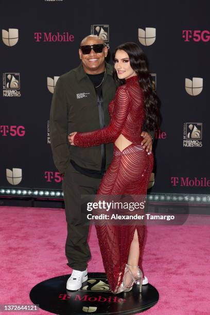 Alexander Delgado and Mily Aleman attendsUnivision's 34th Edition Of Premio Lo Nuestro a la Música Latina at FTX Arena on February 24, 2022 in Miami,...