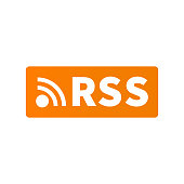 RSS icon and RSS logo. Subscribe button. Vectors.