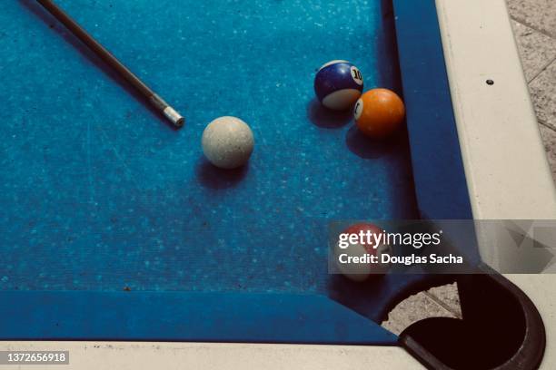 billiards game on a pool table - snooker ball stock pictures, royalty-free photos & images