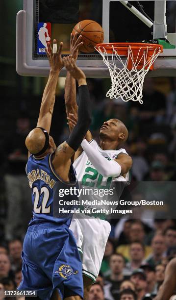 Boston Celtics guard Ray Allen scored on a reverse layup in the 3rd quarter as the Celtics edged the Washington Wizards 86-83 at TD Garden on Sunday,...