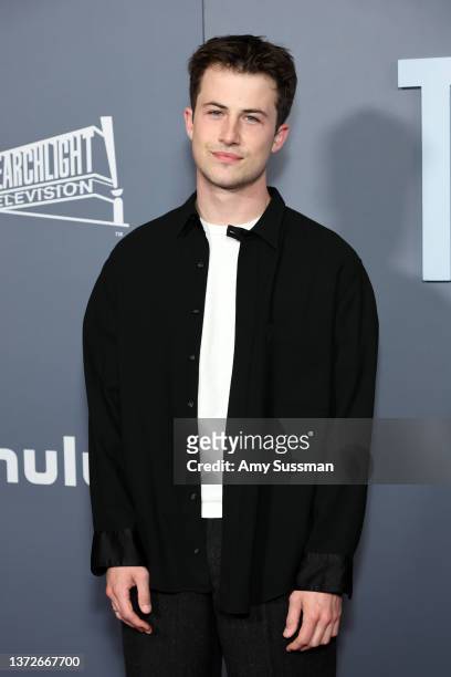 Dylan Minnette attends the premiere of Hulu's "The Dropout" at DGA Theater Complex on February 24, 2022 in Los Angeles, California.