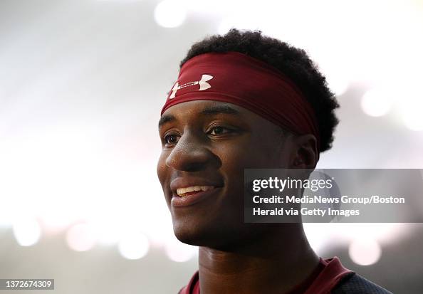 Boston College quarterback Anthony Brown talks with reporters,... News ...