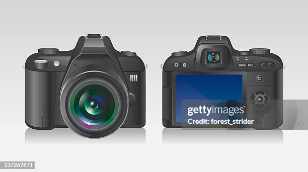 digital photo camera slr - point and shoot camera stock illustrations