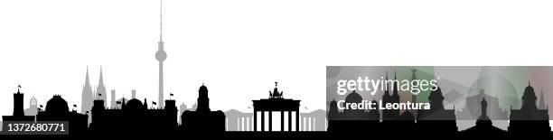 stockillustraties, clipart, cartoons en iconen met berlin (all buildings are complete, moveable and highly detailed) - berlijn