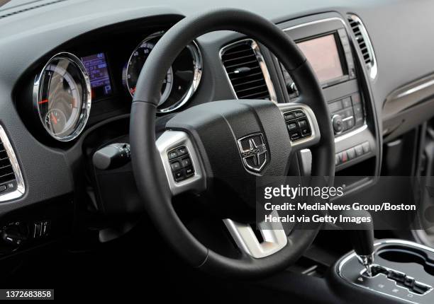 Interior view of the 2012 Dodge Durango Citadel AWD sport utility vehicle. Staff photo by Christopher Evans