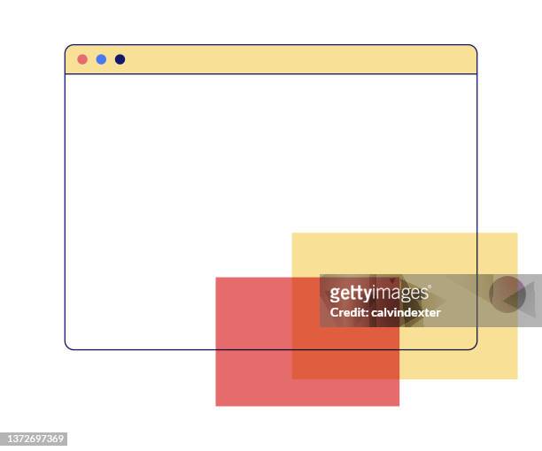 web browser minimal design - browser window stock illustrations