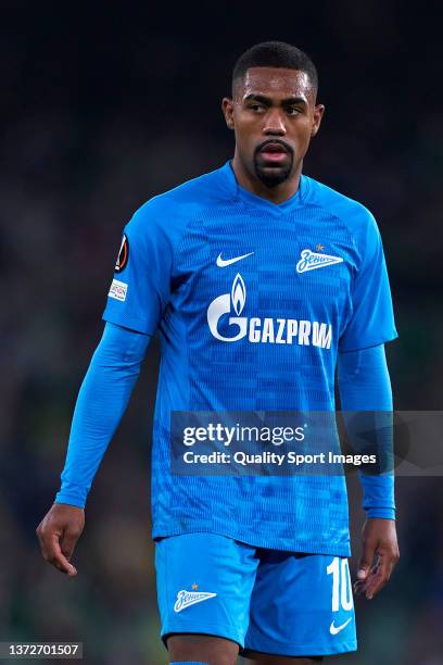 Malcom Filipe of Zenit St. Petersburg looks on during the UEFA Europa League Knockout Round Play-Offs Leg Two match between Real Betis and Zenit St....