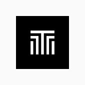 Monogram letter T square logo design