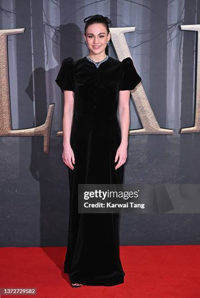 Sophie Skelton attends the "Outlander" Season Six Premiere at The Royal Festival Hall on February 24, 2022 in London, England.