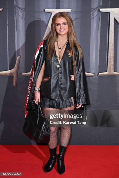 Maisie Smith attends the "Outlander" Season Six Premiere at The Royal Festival Hall on February 24, 2022 in London, England.