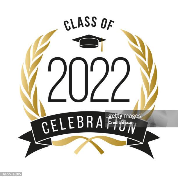 class of 2022, congrats graduates label. - varsity jacket stock illustrations