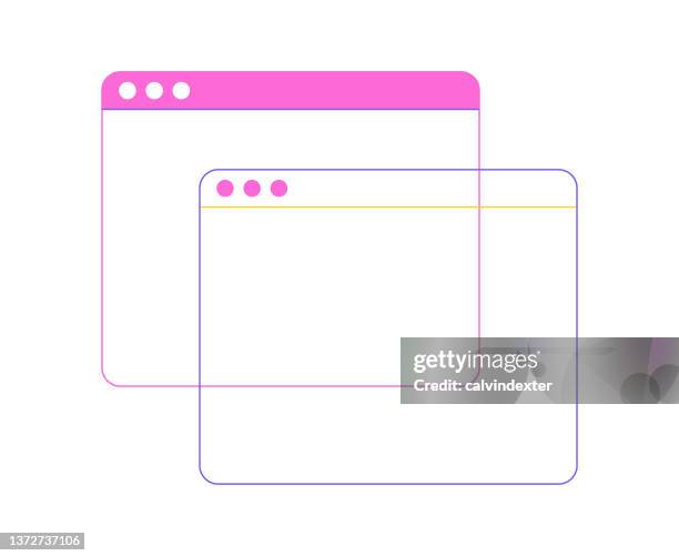 web browser vibrant colors - browsing internet stock illustrations