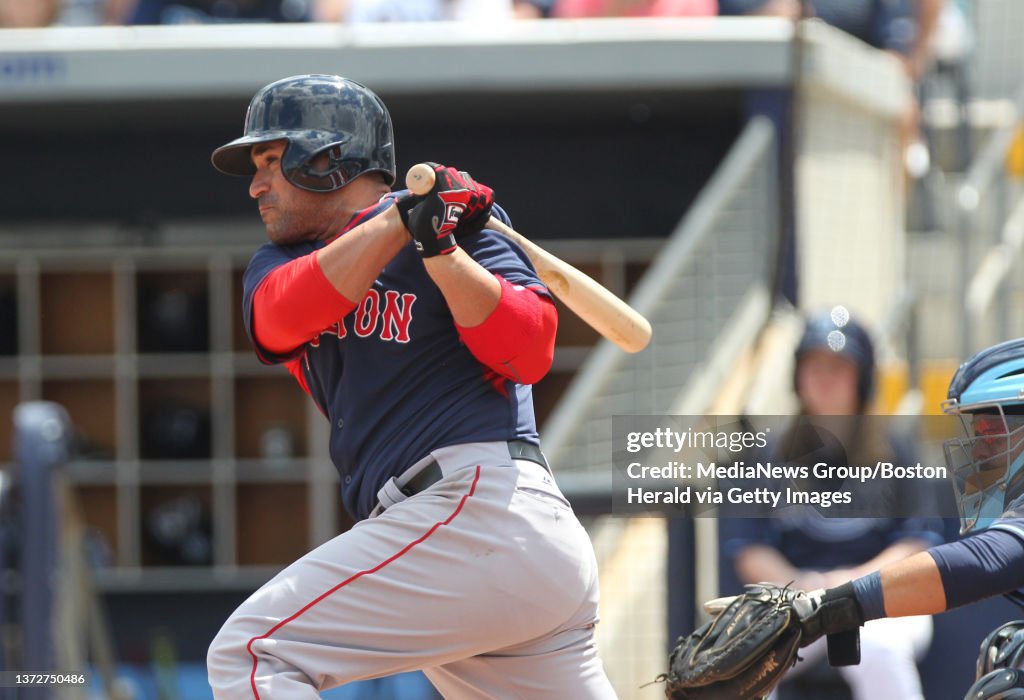 Sandy Reyes Mlb Sandy Leon singles in the fifth inning of the Red Sox verses Rays ...