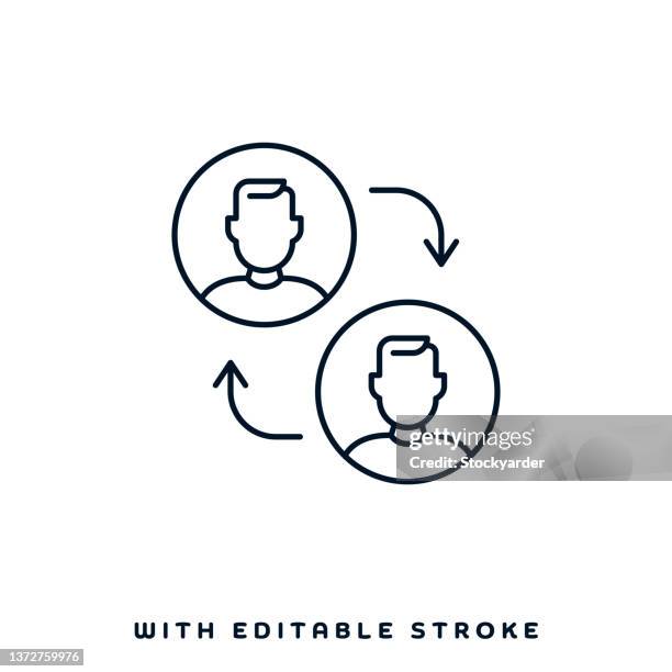 expat exchange line icon design - millennials stock illustrations