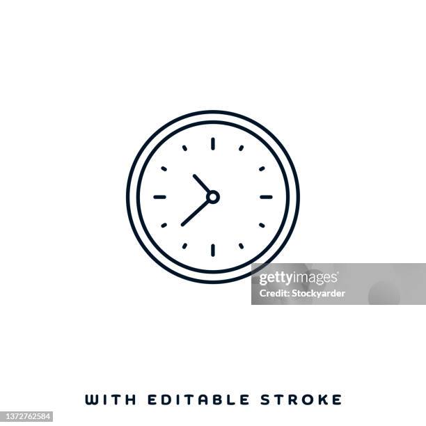clock counter line icon design - express checkout stock illustrations