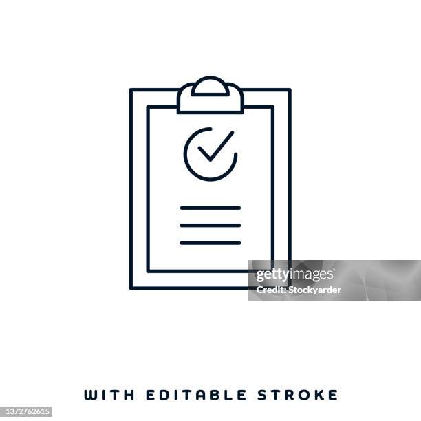 initial inspection line icon design - biopsy stock illustrations