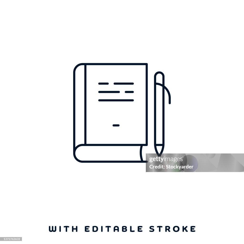 Booking Notice Line Icon Design