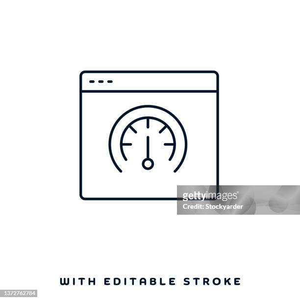speed idle test line icon design - control room stock illustrations