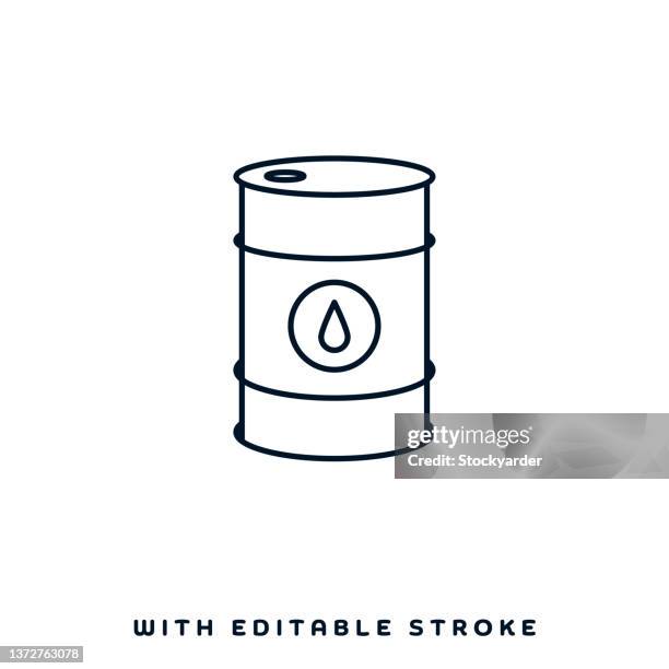 illustrations, cliparts, dessins animés et icônes de conception de l’icône de la ligne de prix du pétrole brut - drum