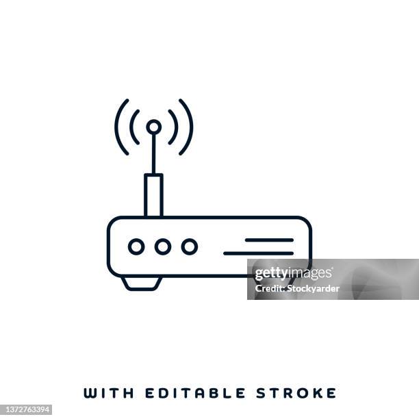 design des modemverbindungsleitungssymbols - modem stock-grafiken, -clipart, -cartoons und -symbole