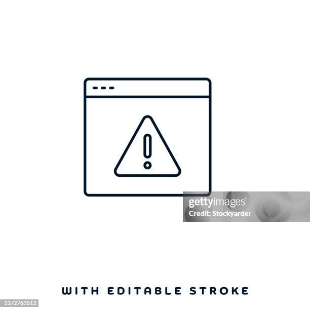 browser support line icon design - failure icon stock illustrations