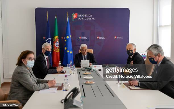 Secretary of State for European Affairs Ana Paula Zacarias, Defense Minister Joao Gomes Cravinho, Portuguese Prime Minister Antonio Costa, Chief of...