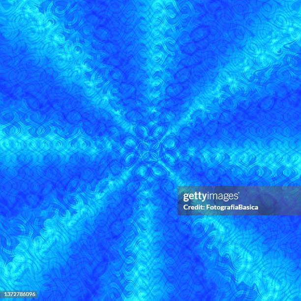 concentric radial blue pattern - wind tunnel smoke stock illustrations