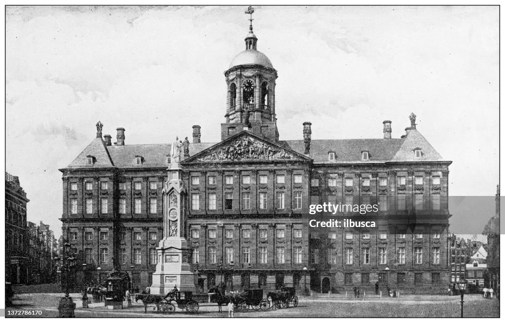 Antique travel photographs of the Netherlands: Royal Palace, Amsterdam