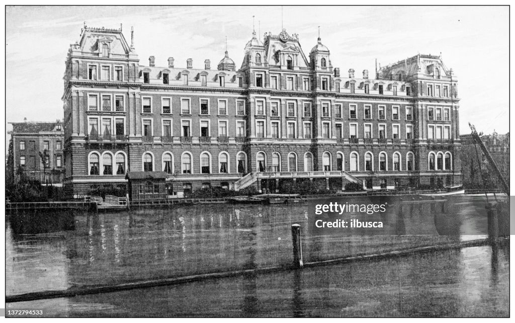 Antique travel photographs of the Netherlands: Amsterdam, Hotel Amstel