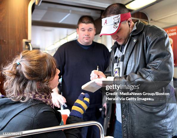 Michael Rutledge Army Sgt. Mike Rutledge writes a citation for a fare evader, Monday, April ...