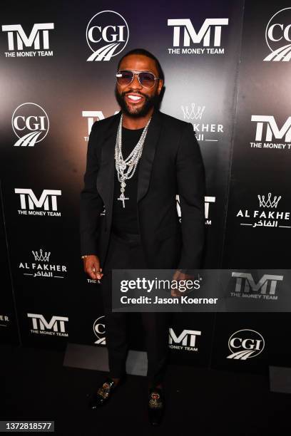 Floyd Mayweather, boxing legend and businessman, attends his exclusive red carpet birthday bash at Gabriel South Beach on February 24, 2022 in Miami...