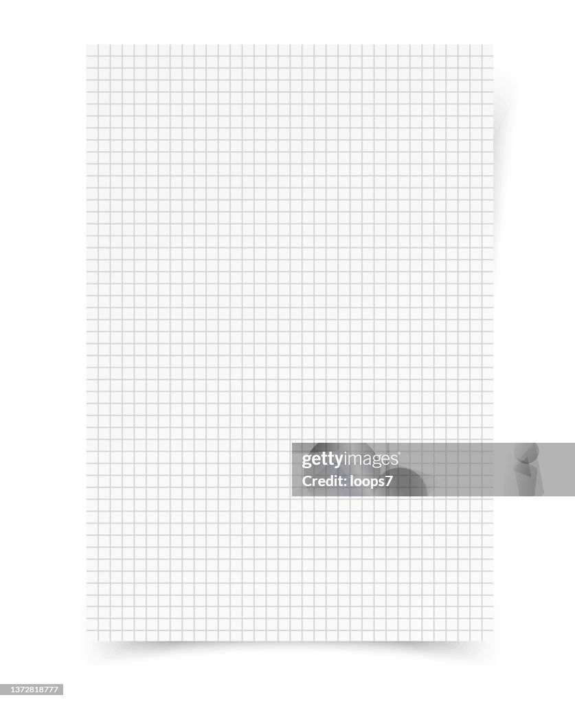 Math Paperwork Image White Math Paper Sheet On White Background High-Res Vector Graphic ...