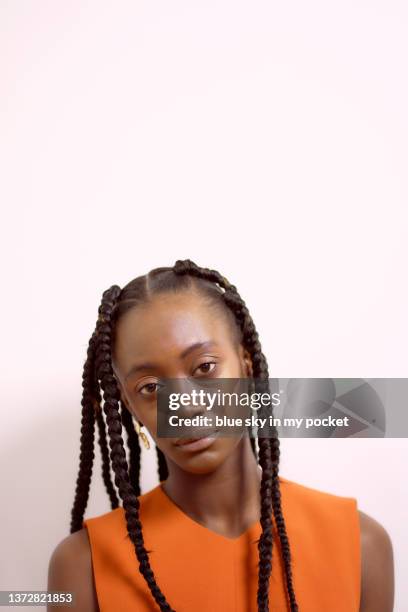 close-up hair and beauty concepts with long braided hair - cornrows stock pictures, royalty-free photos & images