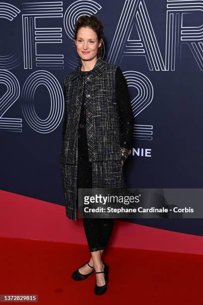 Vicky Krieps arrives at the 47th Cesar Film Awards Ceremony At L'Olympia on February 25, 2022 in Paris, France.
