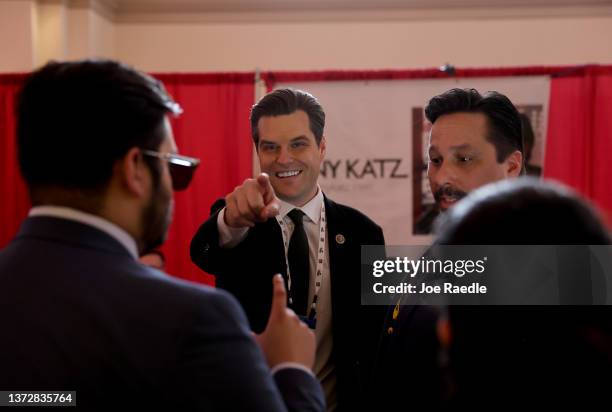 Rep. Matt Gaetz attends the Conservative Political Action Conference at The Rosen Shingle Creek on February 25, 2022 in Orlando, Florida. CPAC, which...