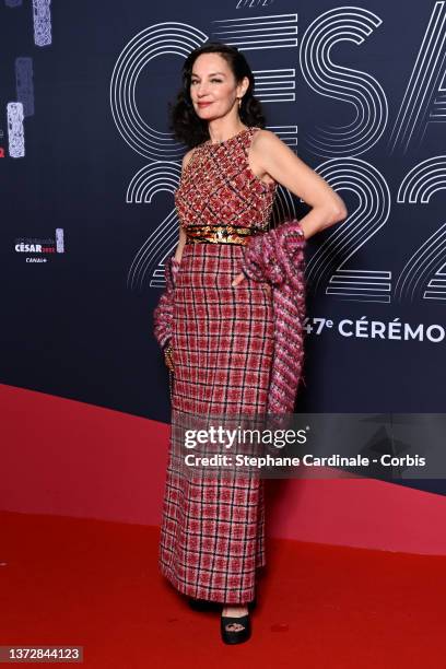 Jeanne Balibar arrives at the 47th Cesar Film Awards Ceremony At L'Olympia on February 25, 2022 in Paris, France.