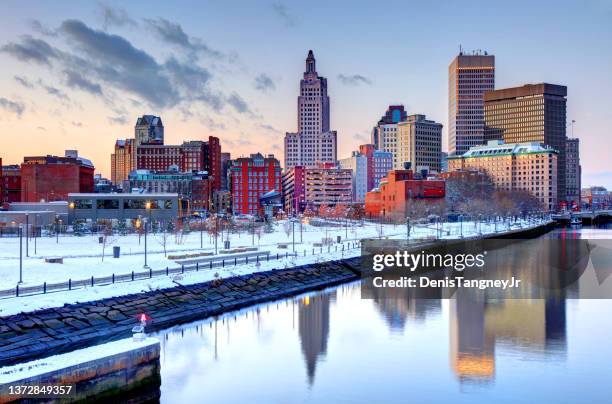 winter in providence, rhode island - providence stock pictures, royalty-free photos & images