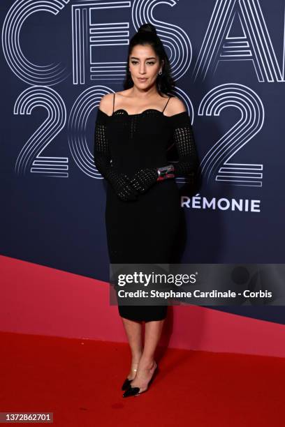 Leïla Bekhti arrives at the 47th Cesar Film Awards Ceremony At L'Olympia on February 25, 2022 in Paris, France.