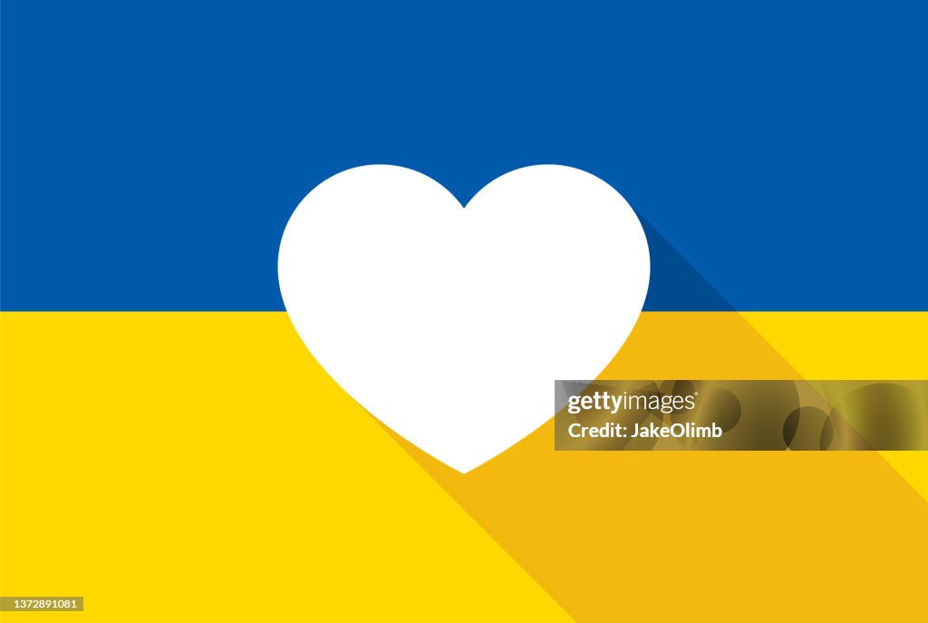 Ukraine Heart Flag 1