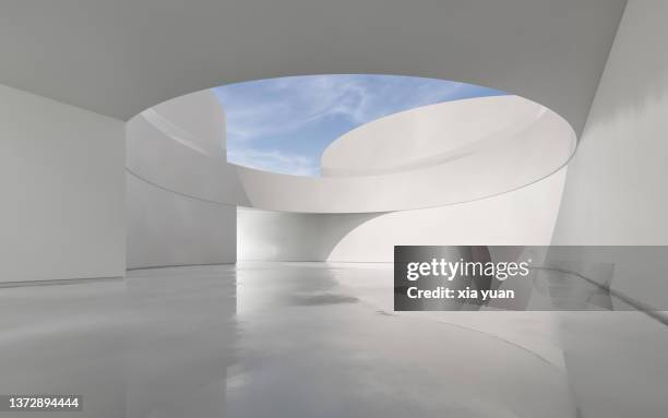 modern building against clear sky - oberlicht stock-fotos und bilder