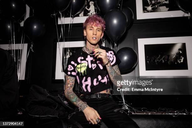 Machine Gun Kelly attends 'Avril Lavigne performs live at The Roxy for SiriusXM and Pandora's Small Stage Series' on February 25, 2022 in West...