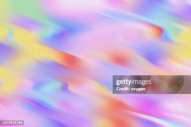 colorful vibrant neon blured striped waves pastel colored light background - surrealismo imagens e fotografias de stock